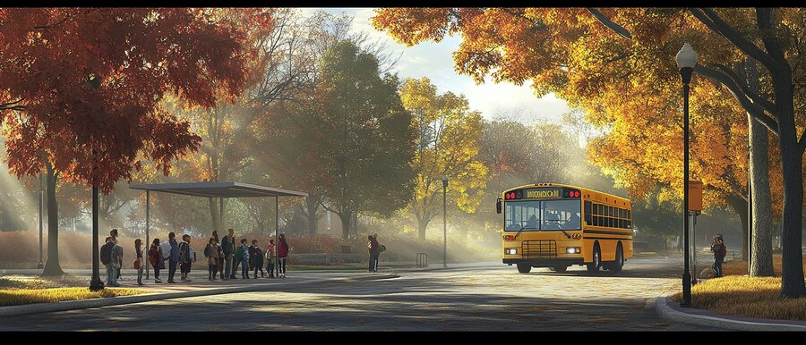 yellow-school-bus-arriving-early-morning_1324785-18152